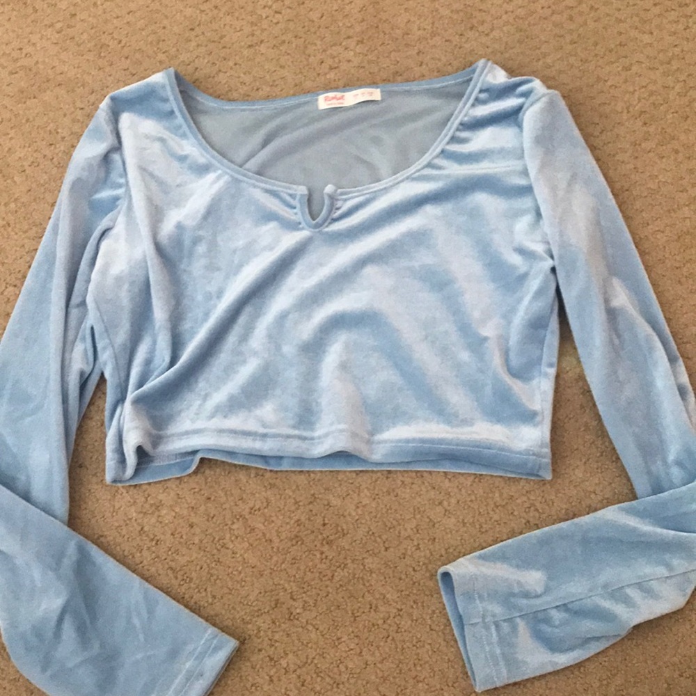 Blue velvet tee